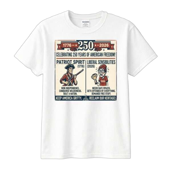Patriot Spirit vs. Liberal Sensibilities Tee – America's 250th "Then vs. Now"