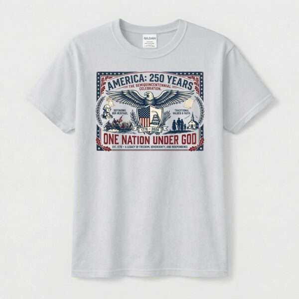 One Nation Under God Tee – America: 250 Years Semiquincentennial Celebration