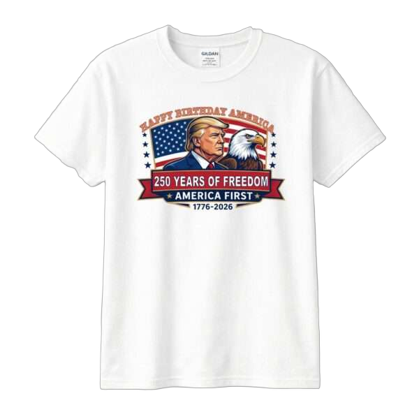Trump 250 Tee - 250 Years of Freedom Eagle Design
