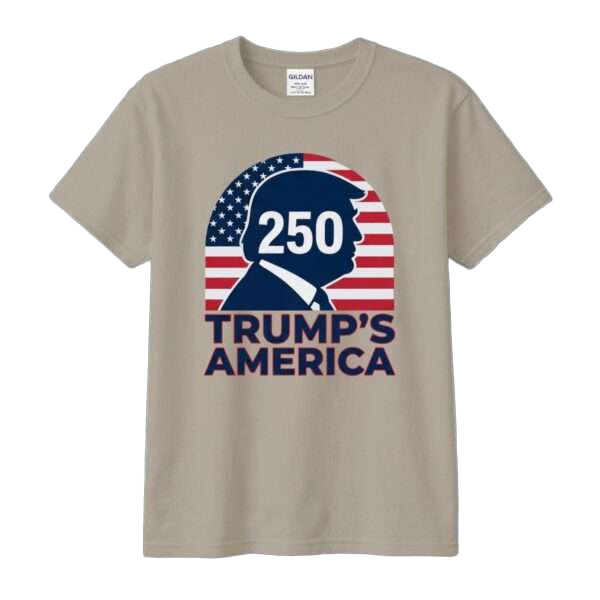 Trump 250 Tee - Trump's America Silhouette Design