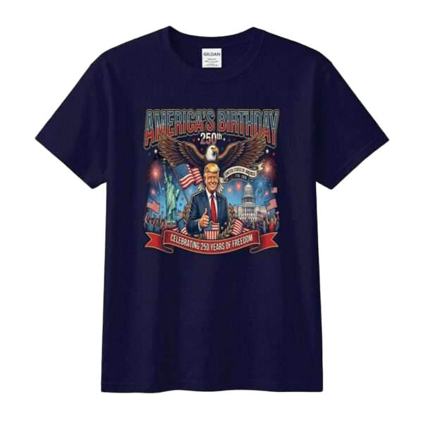 Trump 250 Tee - Fireworks Monuments Design