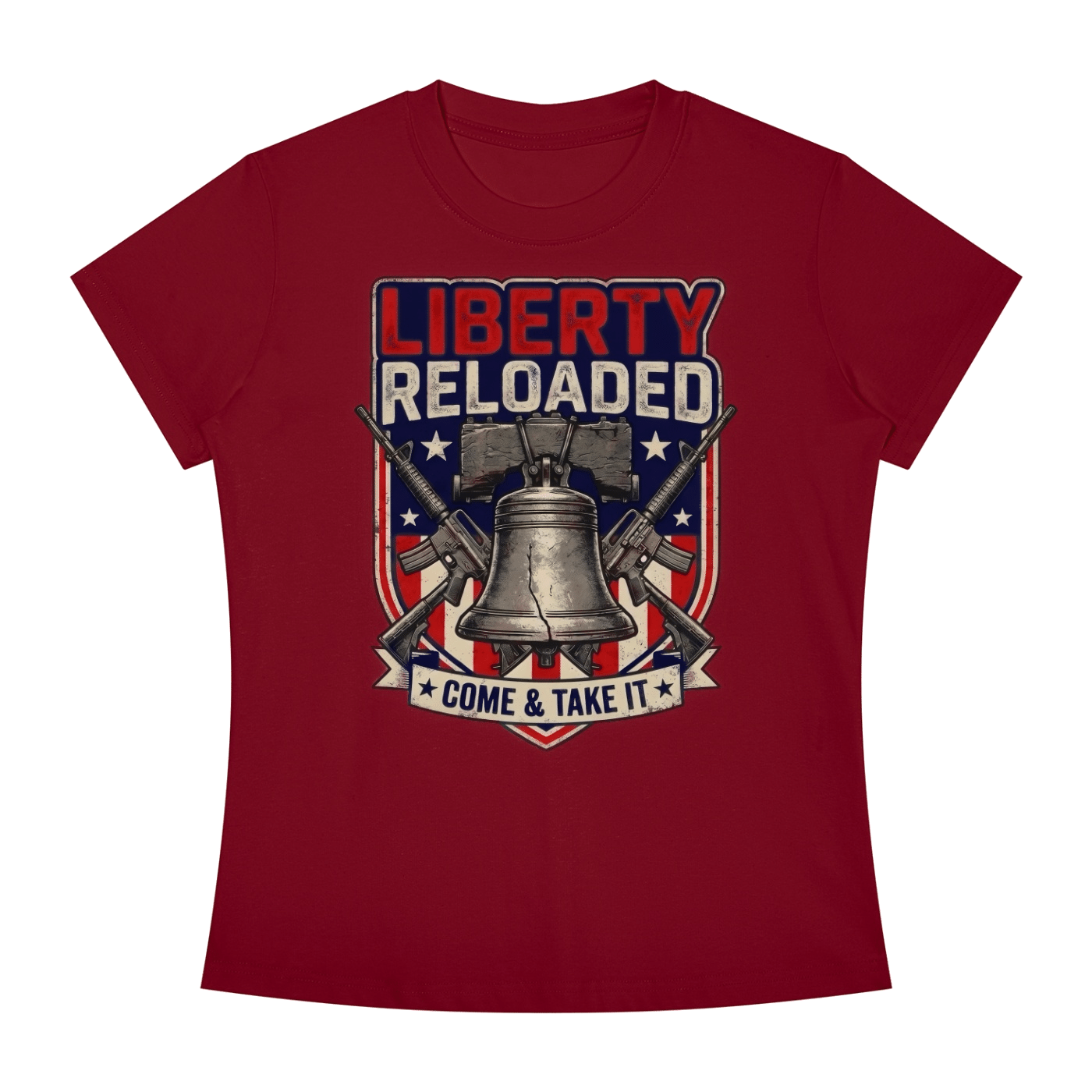 Liberty Reloaded: Come & Take It Women's Slim Fit Crewneck T-Shirt - Image 7