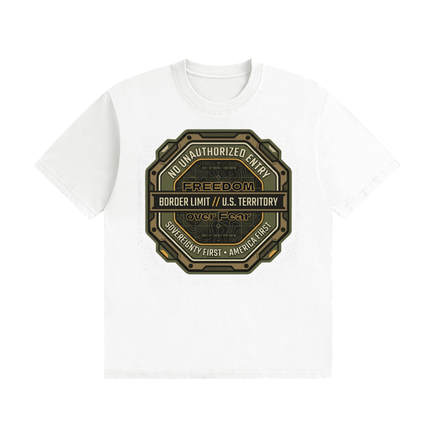 Freedom over Fear Cotton T-Shirt - Image 43