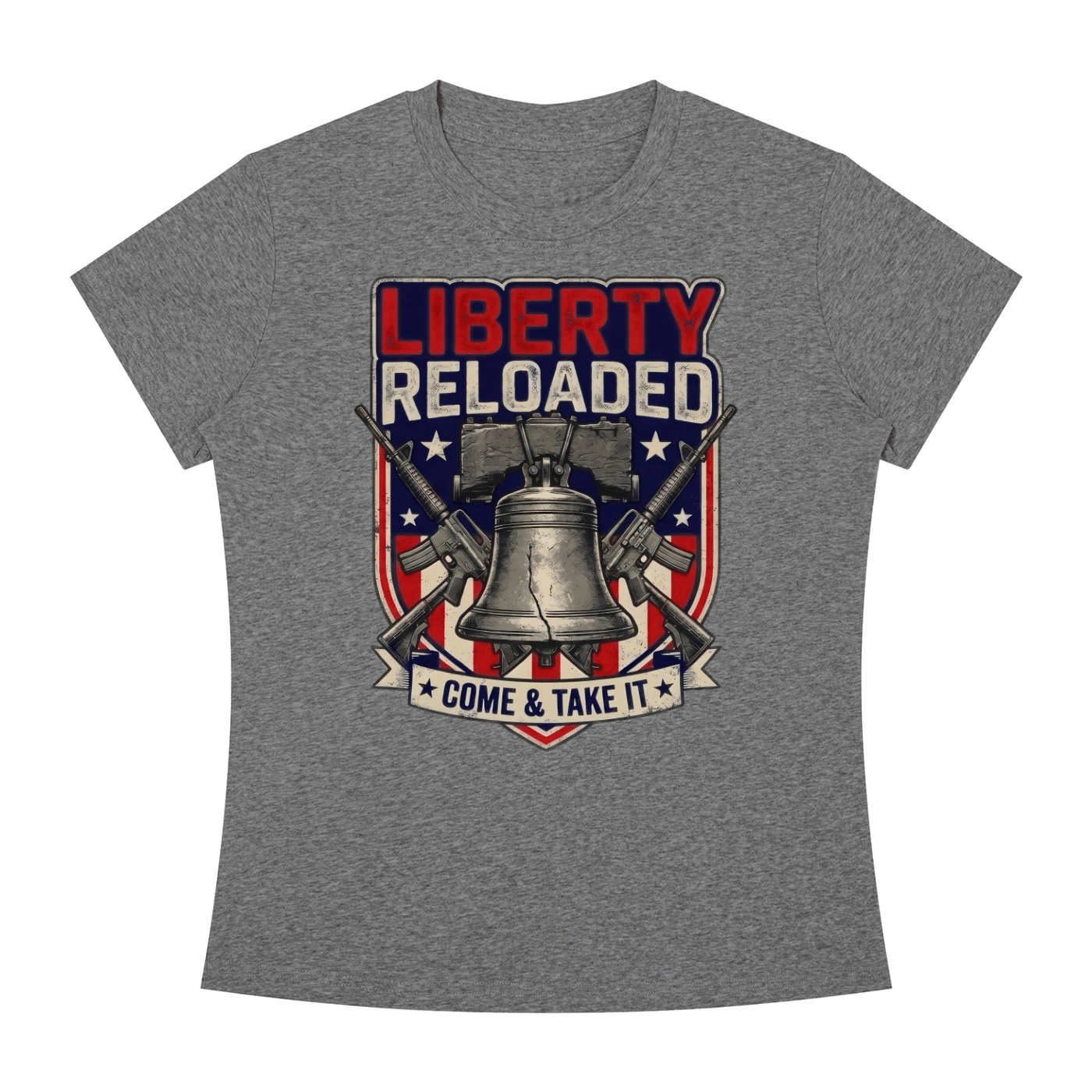 Liberty Reloaded: Come & Take It Women's Slim Fit Crewneck T-Shirt - Image 9