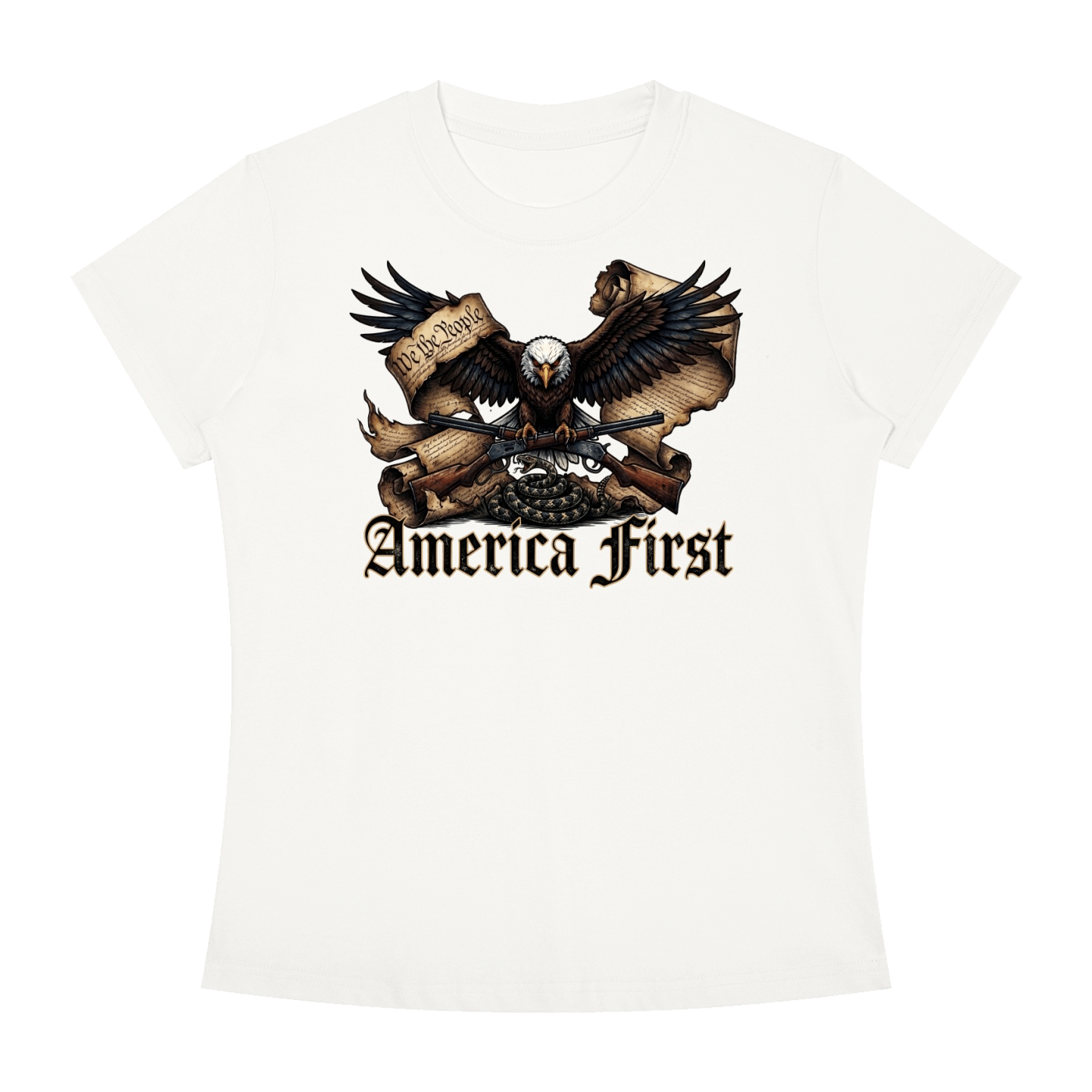 America First Women's Slim Fit Crewneck T-Shirt - Image 13
