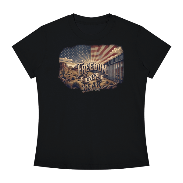 Freedom over Fear Women's Slim Fit Crewneck T-Shirt