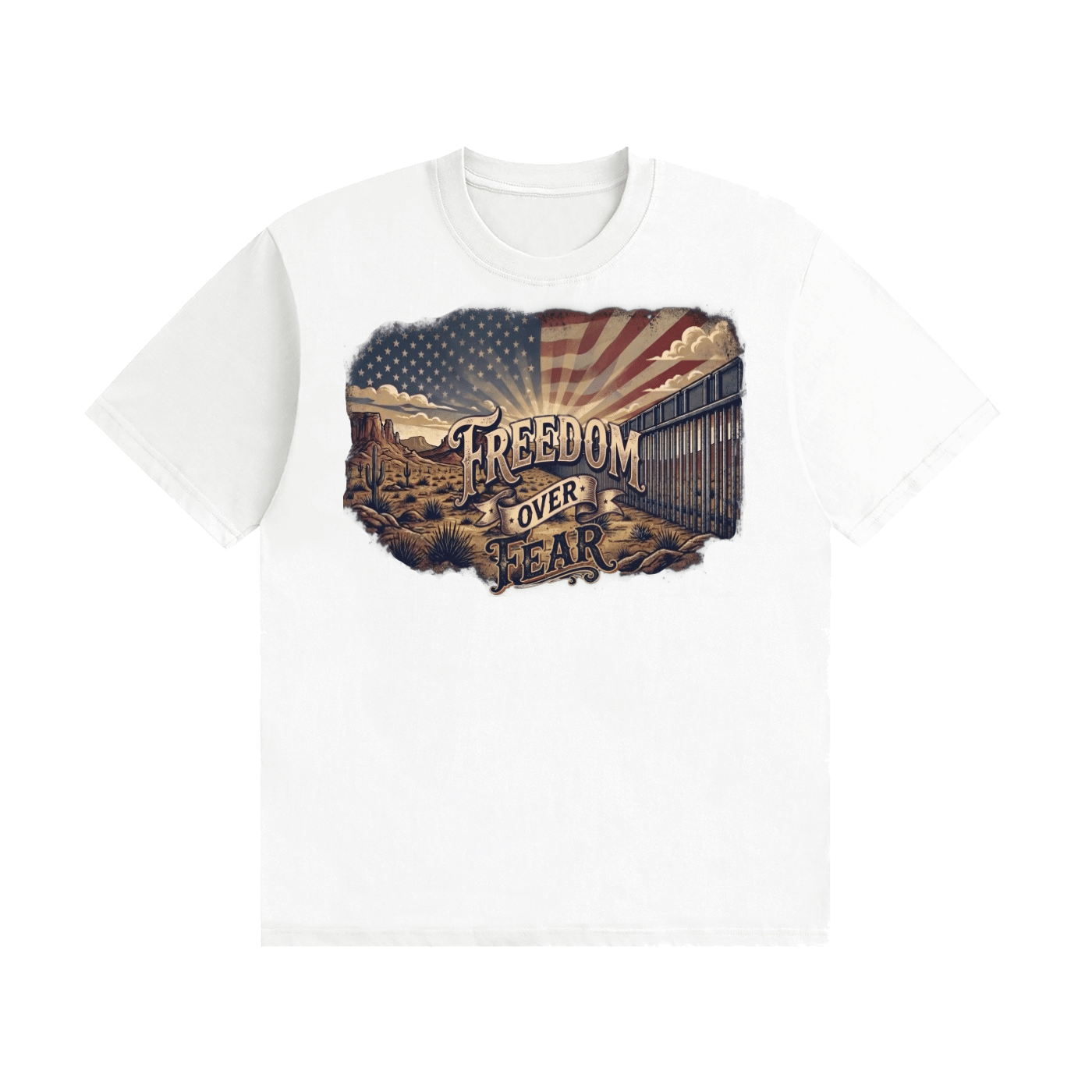 Freedom over Fear Cotton T-Shirt - Image 3
