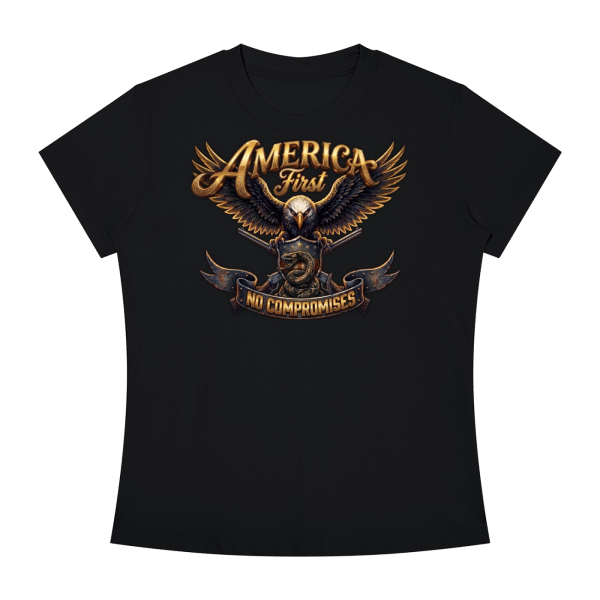 America First Women's Slim Fit Crewneck T-Shirt