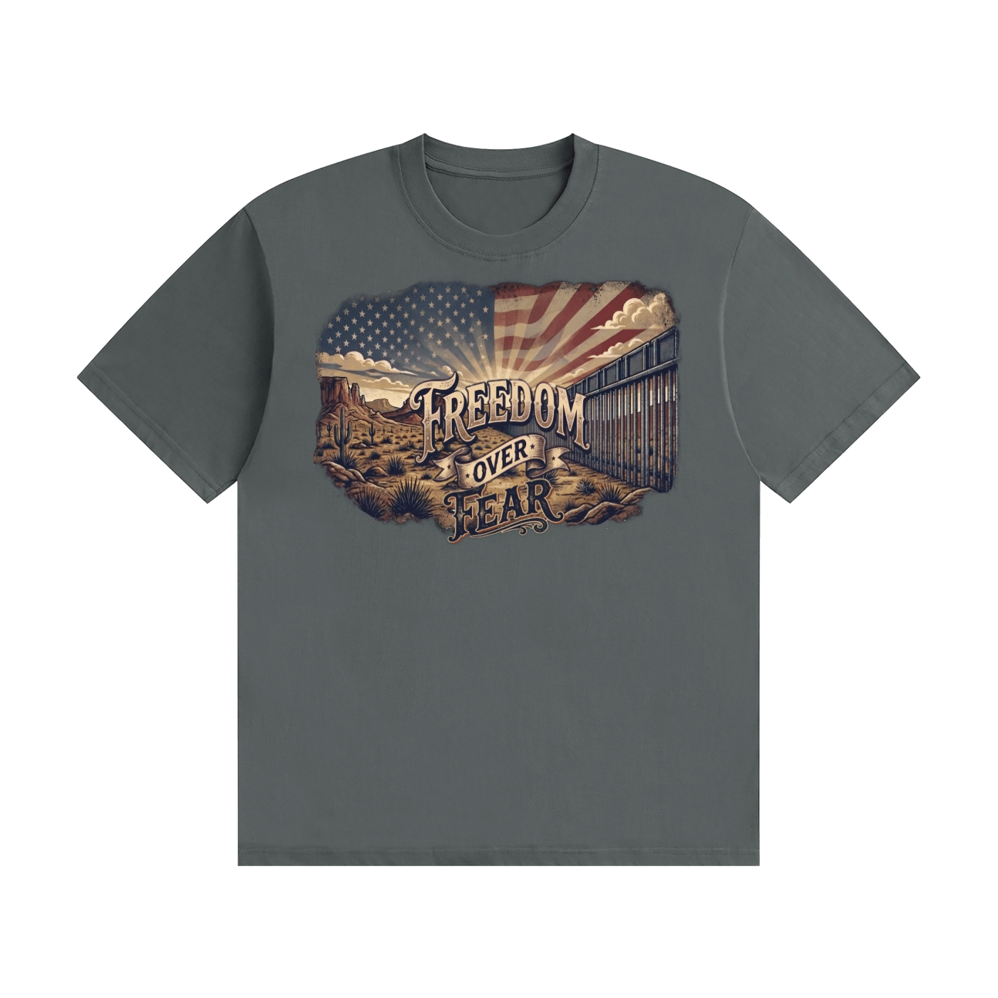 Freedom over Fear Cotton T-Shirt - Image 7