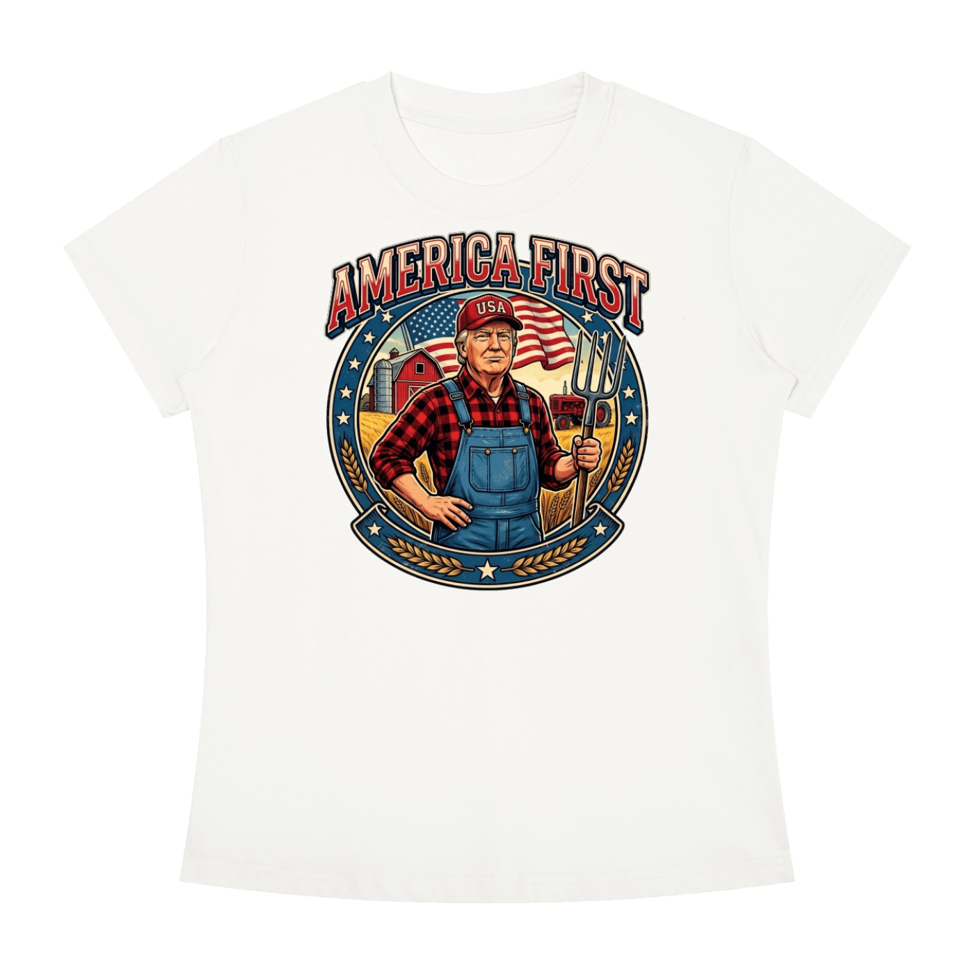 America First Women's Slim Fit Crewneck T-Shirt - Image 33