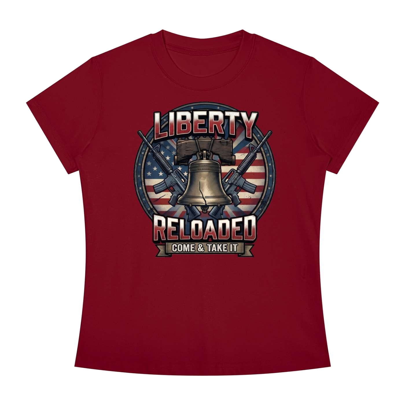 Liberty Reloaded: Come & Take It Women's Slim Fit Crewneck T-Shirt - Image 37