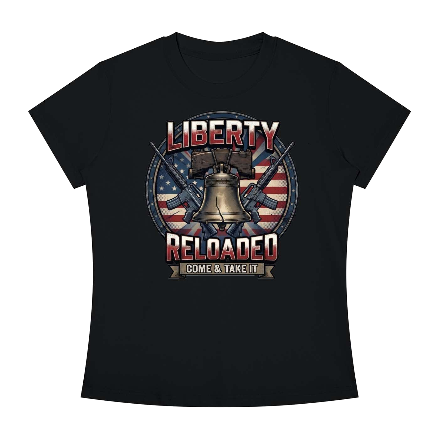 Liberty Reloaded: Come & Take It Women's Slim Fit Crewneck T-Shirt - Image 31
