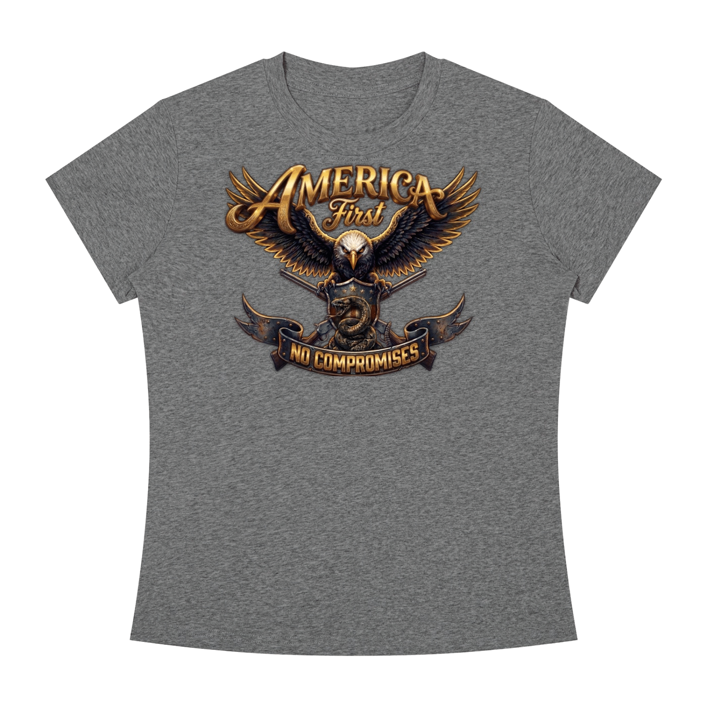 America First Women's Slim Fit Crewneck T-Shirt - Image 9
