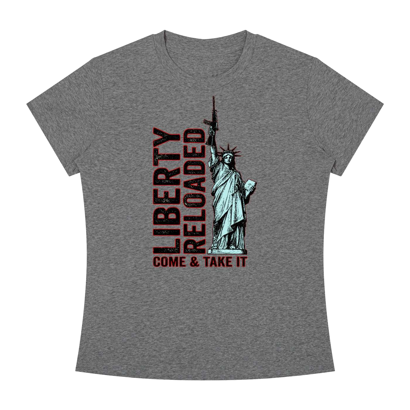Liberty Reloaded: Come & Take It Women's Slim Fit Crewneck T-Shirt - Image 19