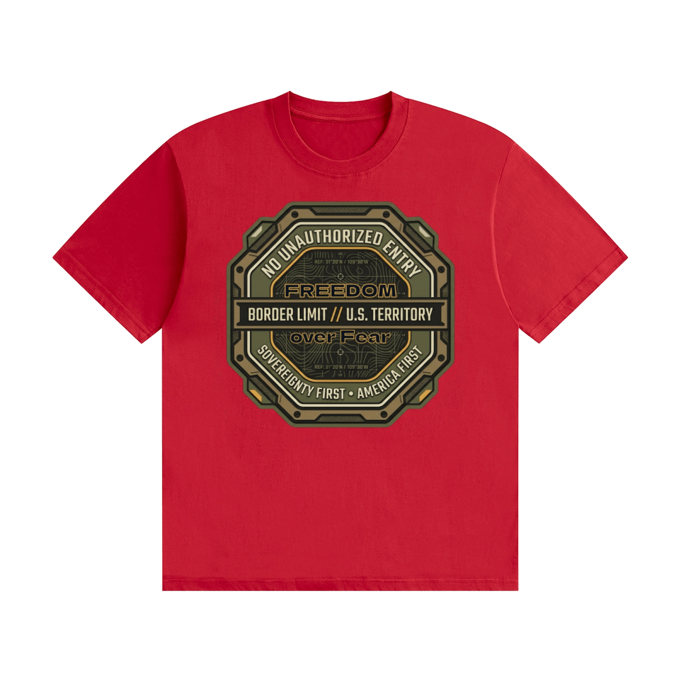 Freedom over Fear Cotton T-Shirt - Image 49
