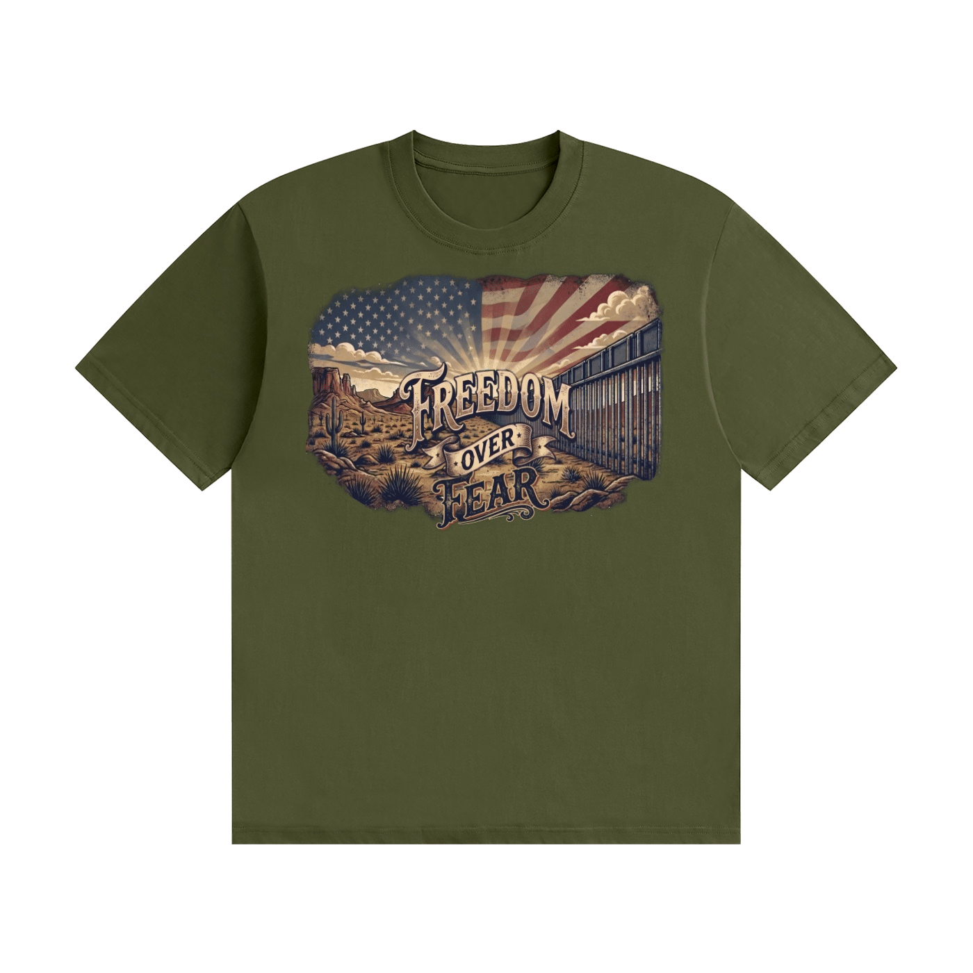 Freedom over Fear Cotton T-Shirt - Image 5