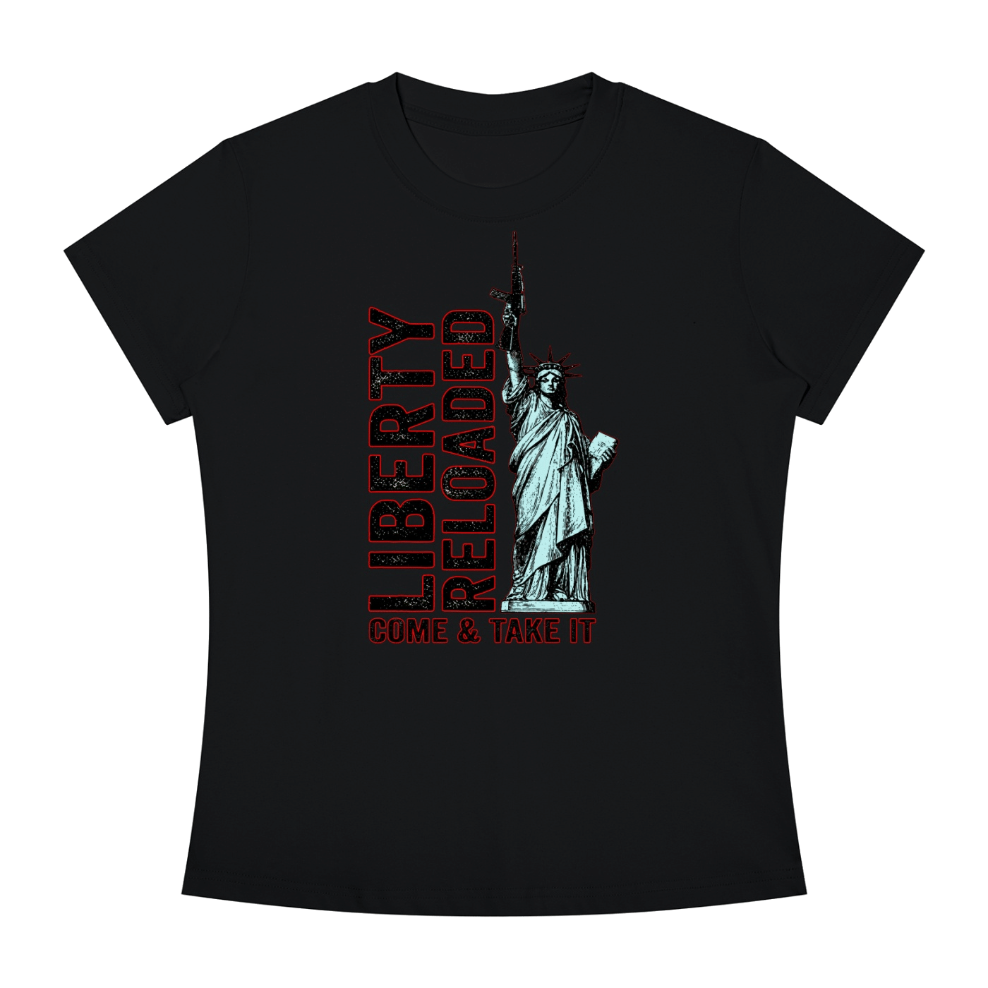 Liberty Reloaded: Come & Take It Women's Slim Fit Crewneck T-Shirt - Image 11