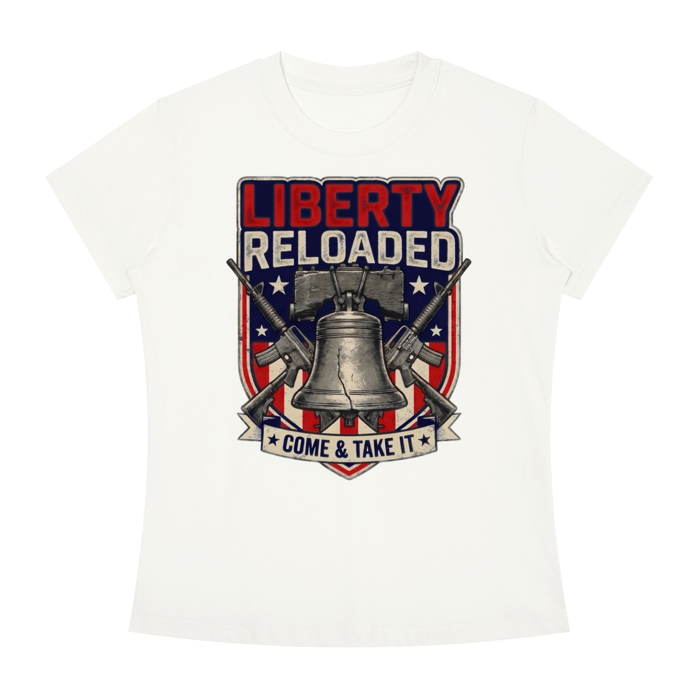 Liberty Reloaded: Come & Take It Women's Slim Fit Crewneck T-Shirt - Image 3