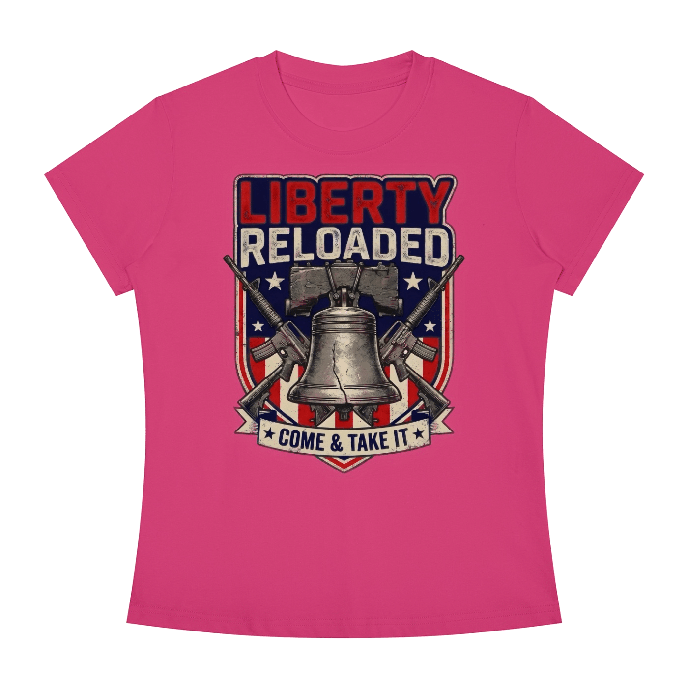 Liberty Reloaded: Come & Take It Women's Slim Fit Crewneck T-Shirt - Image 5