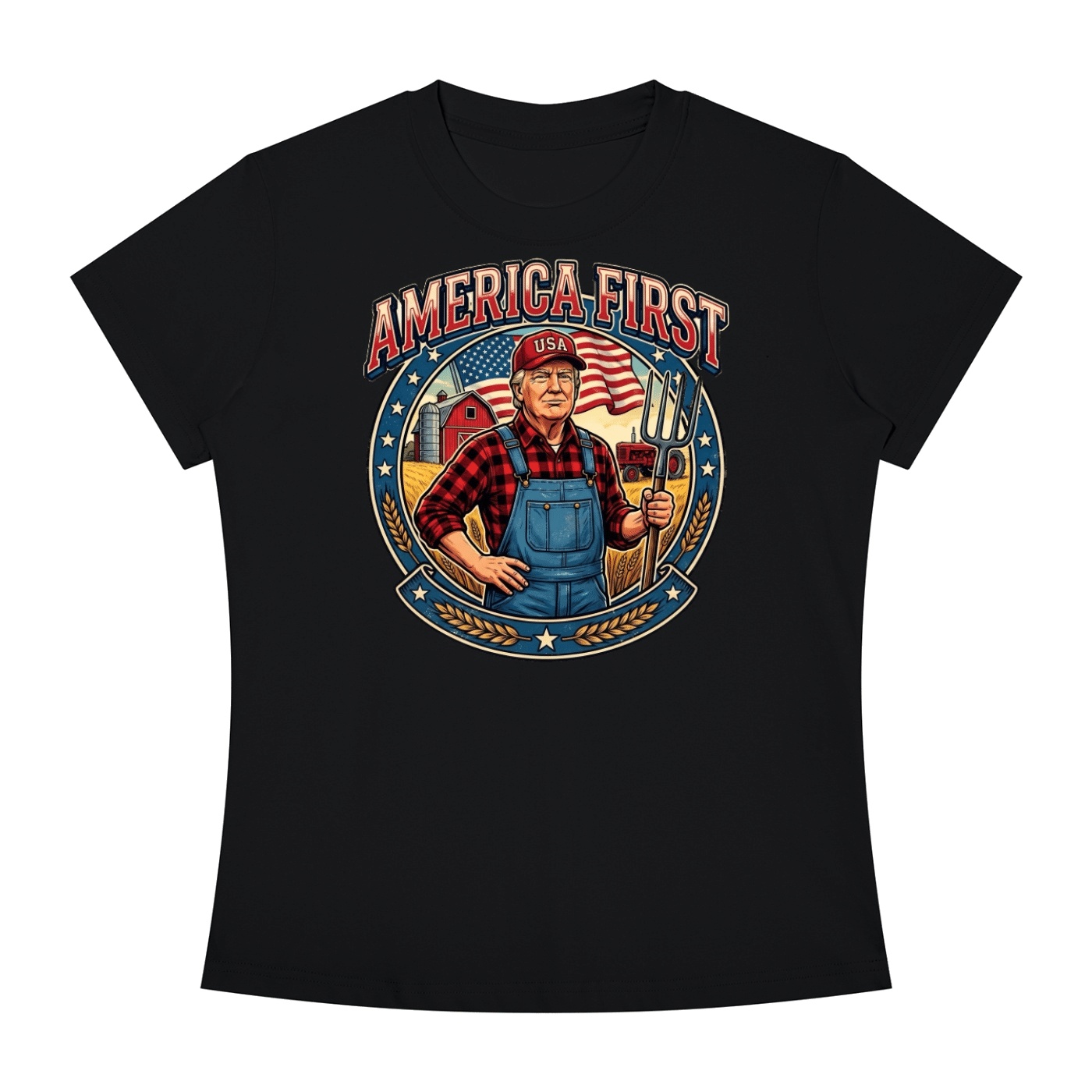 America First Women's Slim Fit Crewneck T-Shirt - Image 31