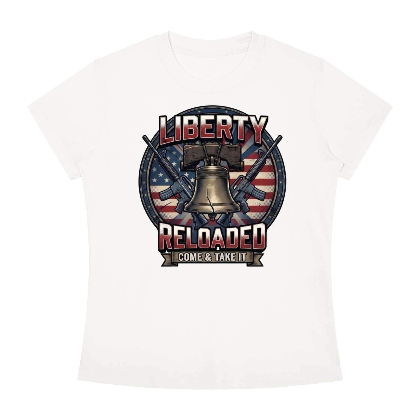 Liberty Reloaded: Come & Take It Women's Slim Fit Crewneck T-Shirt - Image 33