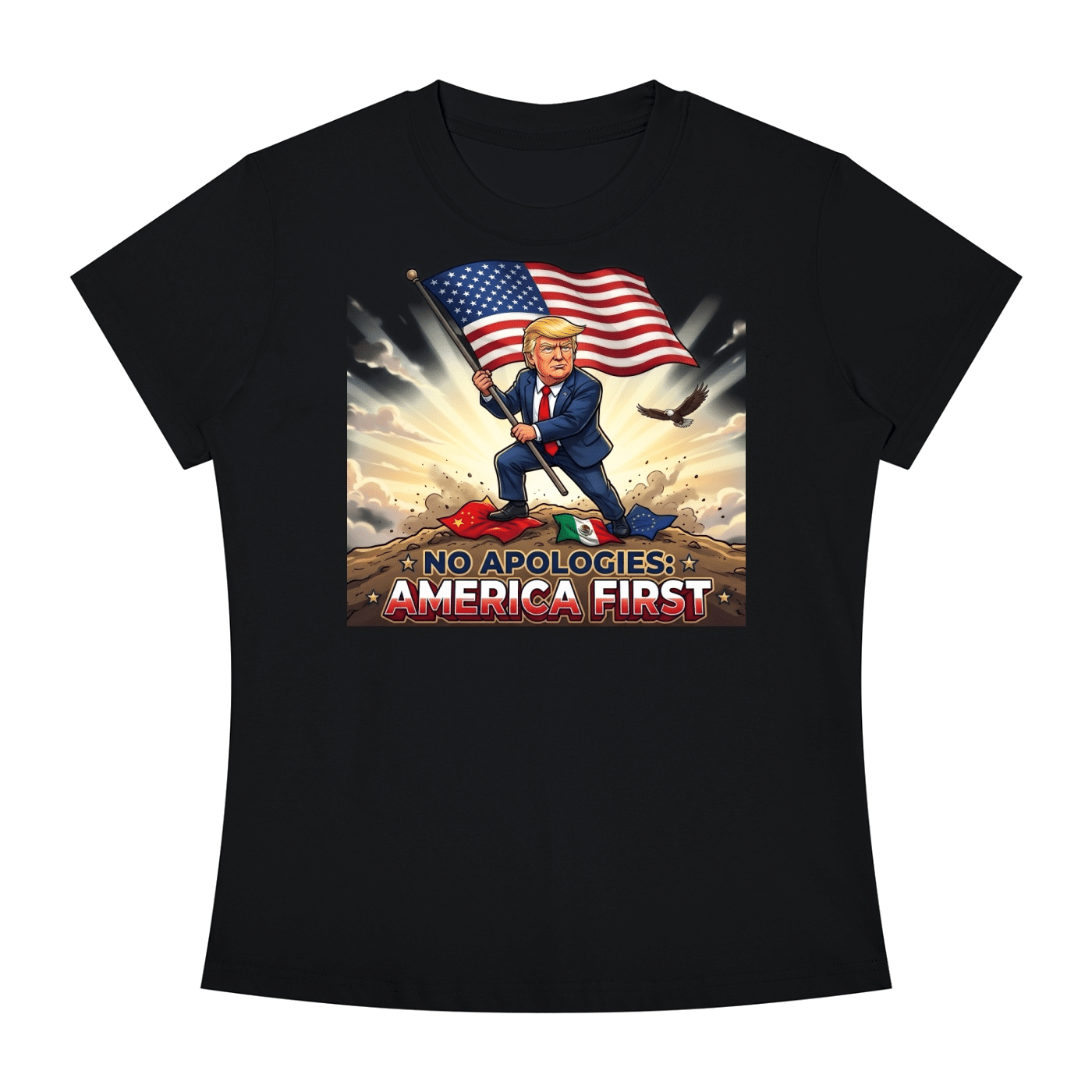 America First Women's Slim Fit Crewneck T-Shirt - Image 21
