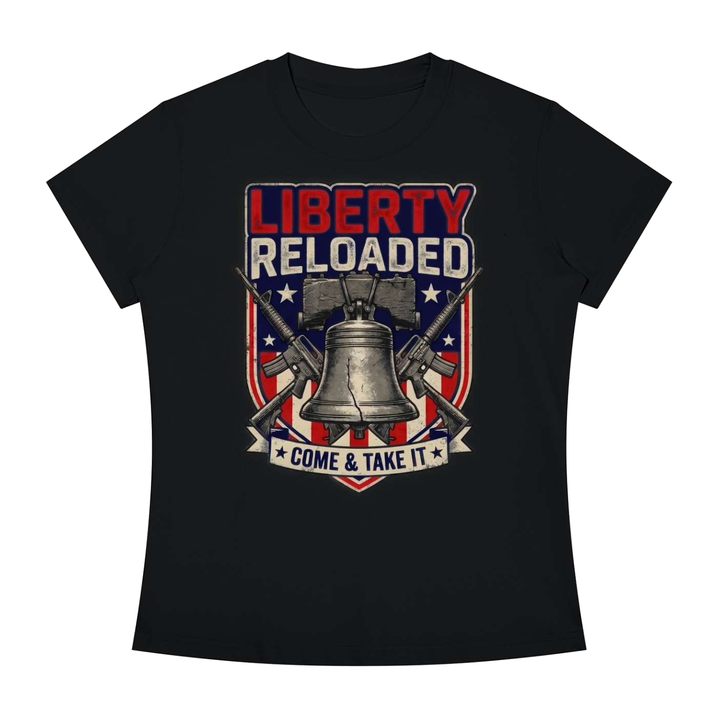Liberty Reloaded: Come & Take It Women's Slim Fit Crewneck T-Shirt - Image 1