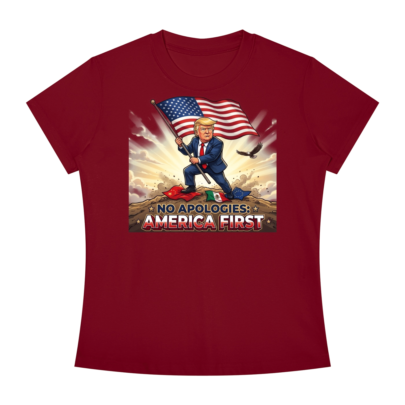 America First Women's Slim Fit Crewneck T-Shirt - Image 27