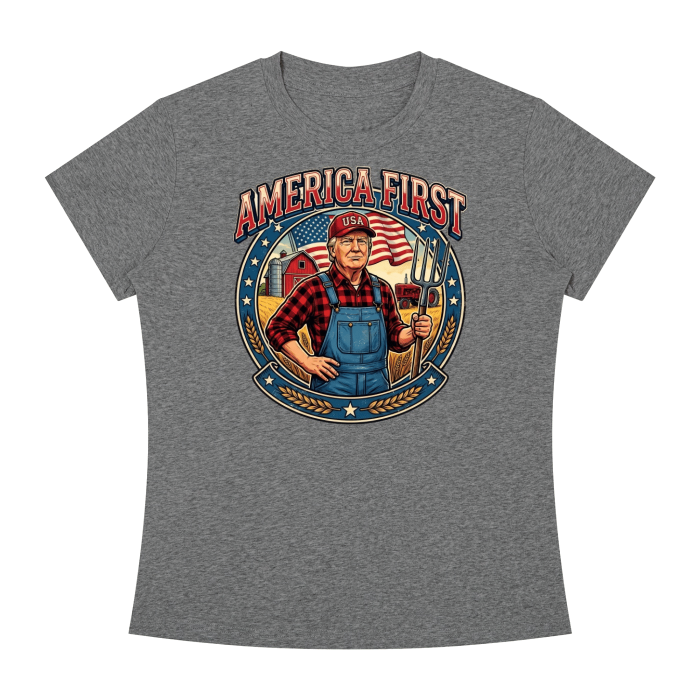 America First Women's Slim Fit Crewneck T-Shirt - Image 39