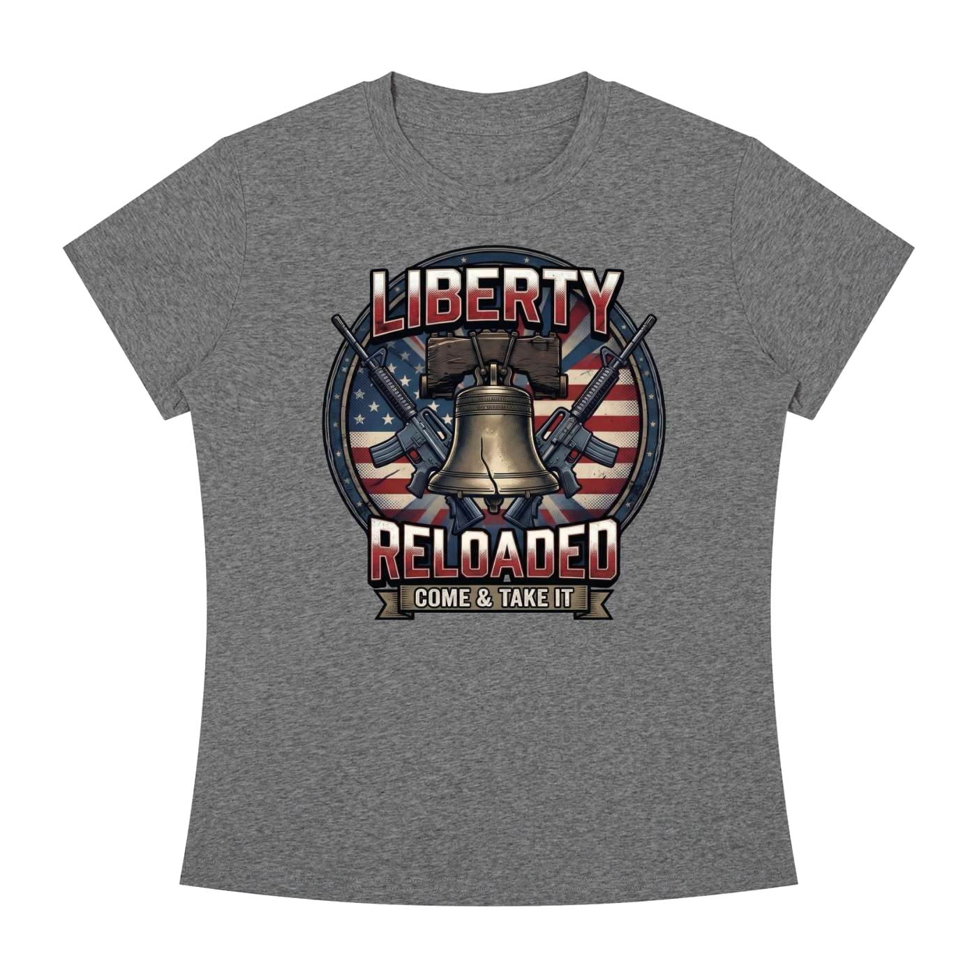 Liberty Reloaded: Come & Take It Women's Slim Fit Crewneck T-Shirt - Image 39