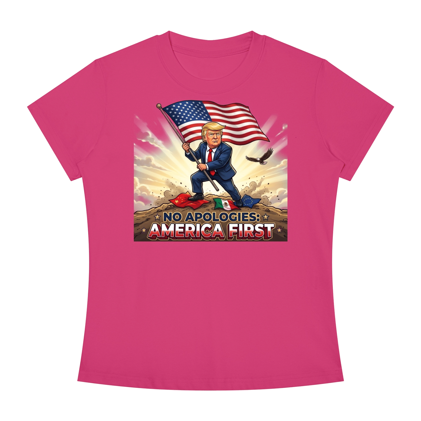 America First Women's Slim Fit Crewneck T-Shirt - Image 25