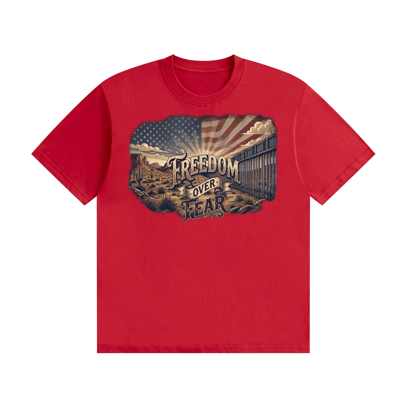 Freedom over Fear Cotton T-Shirt - Image 9